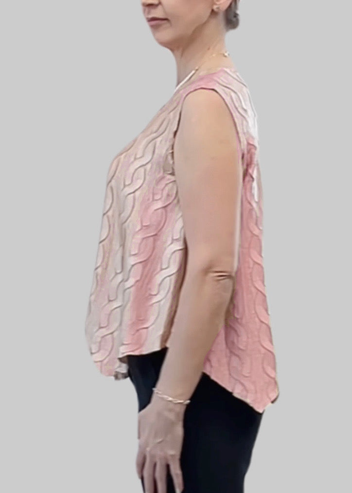 Pleated Cable top with flared Sweep (Pink)