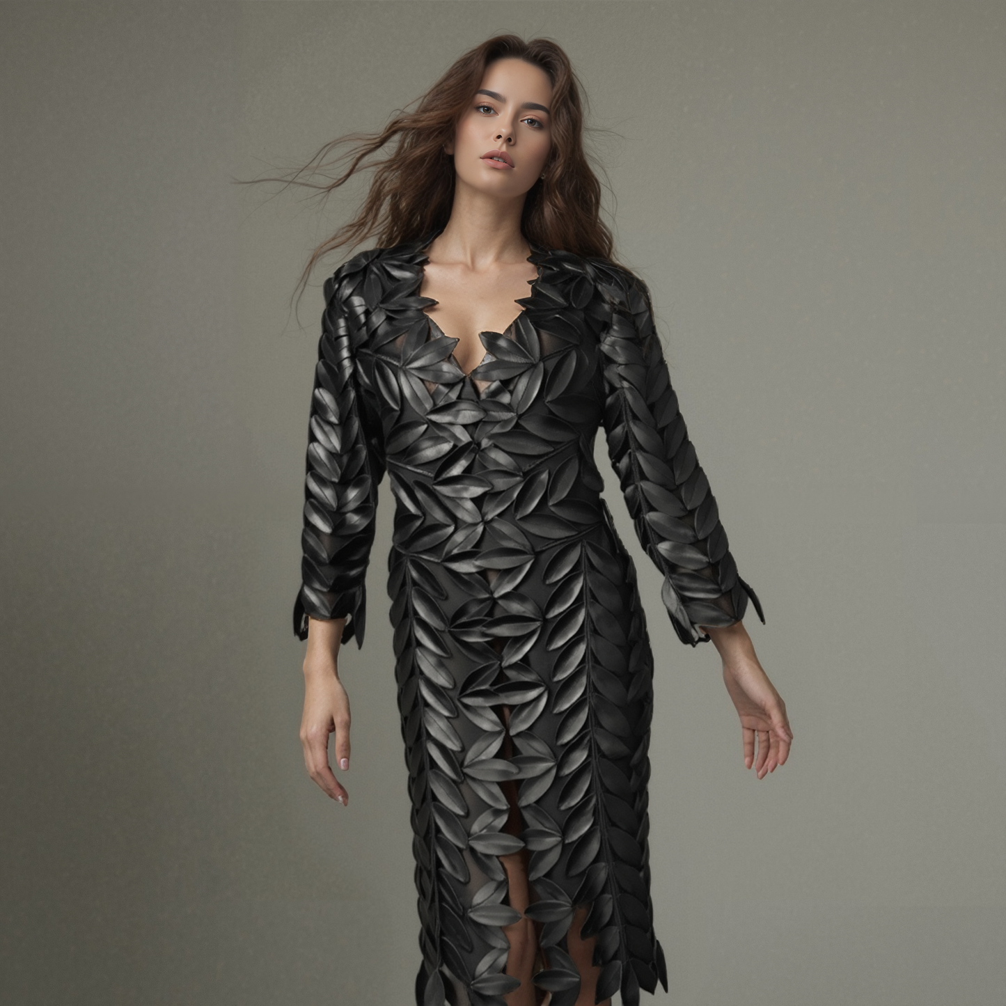 Laser Cut Faux Leather Jacket