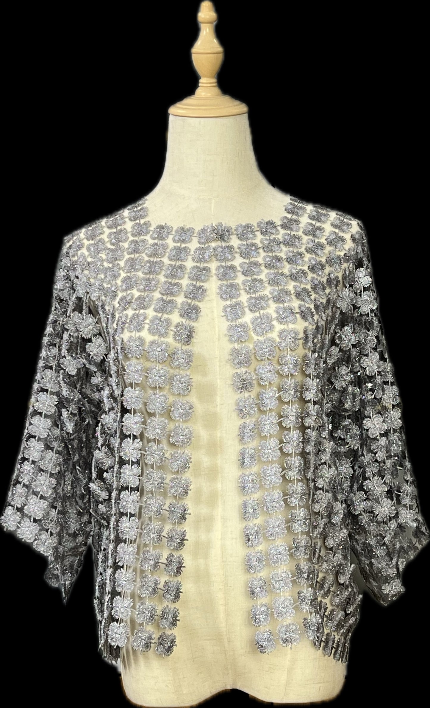 Short Lace coverup (Silver Grey)
