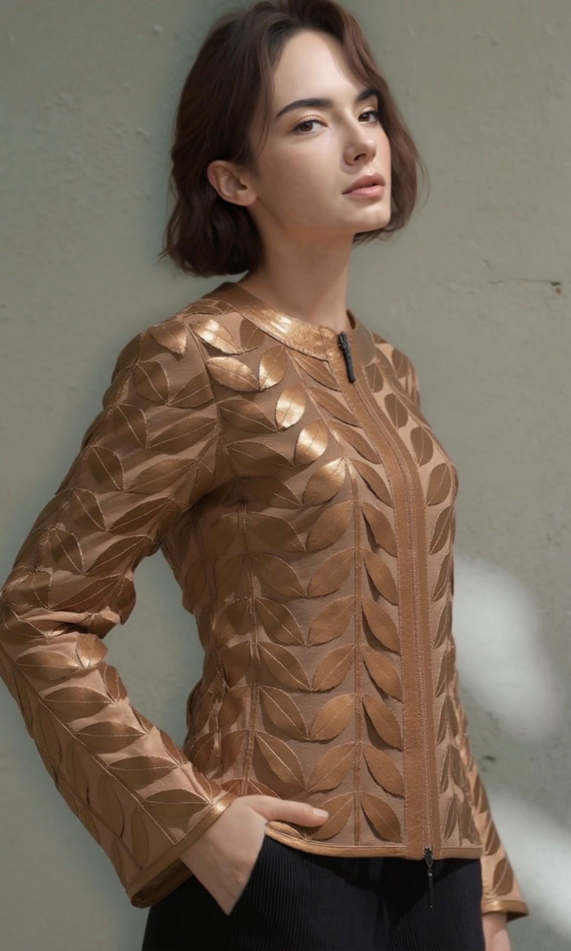 Faux Leather Jacket Womens