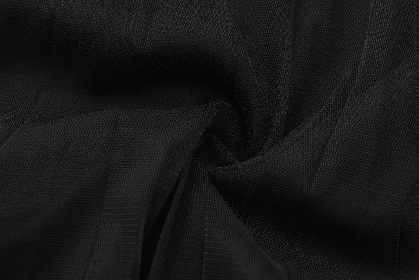 Fairy pleating mesh Skirt with vary size Pearls at hem (Black)