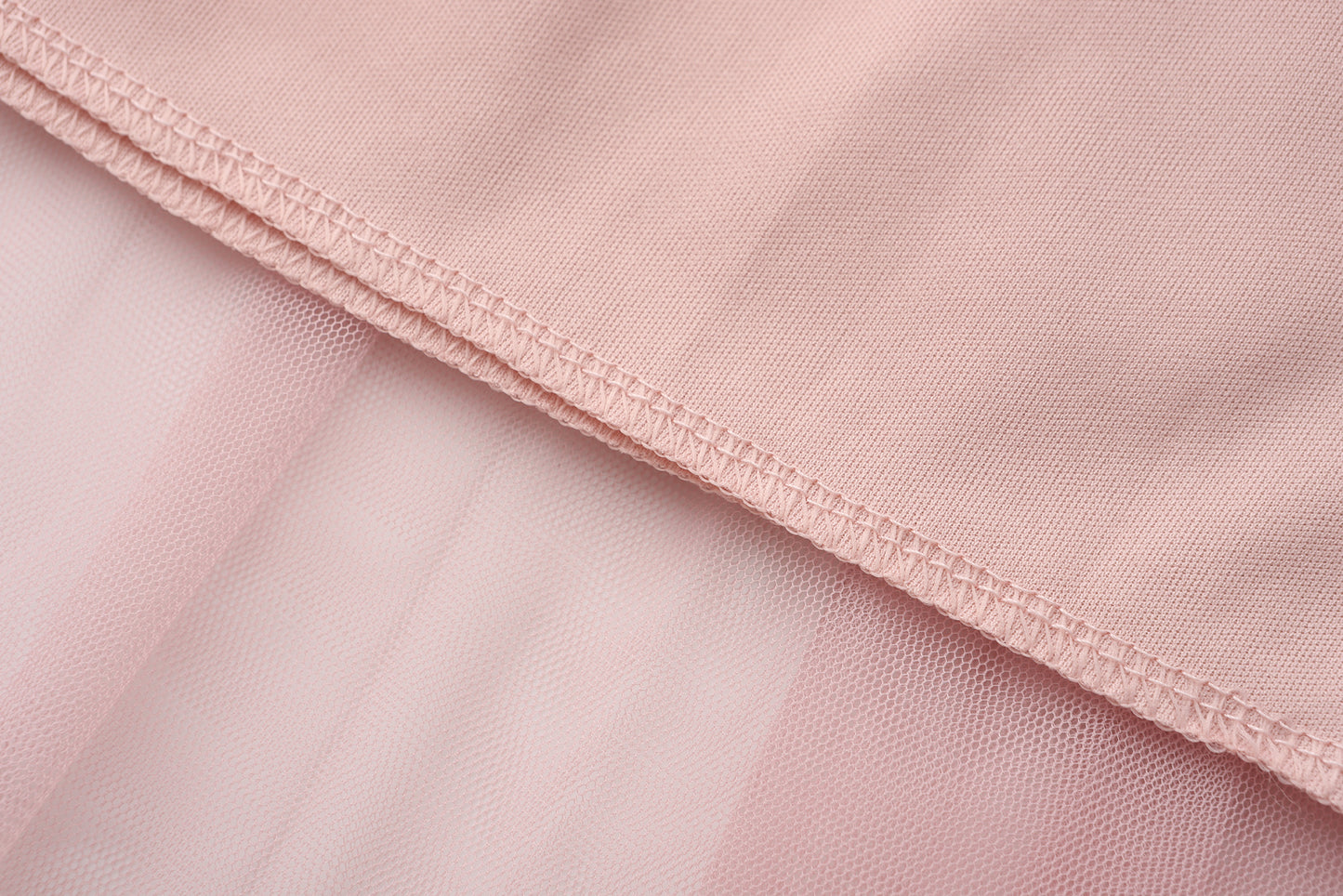 Fairy pleating mesh Skirt with vary size Pearls at hem (Pink)