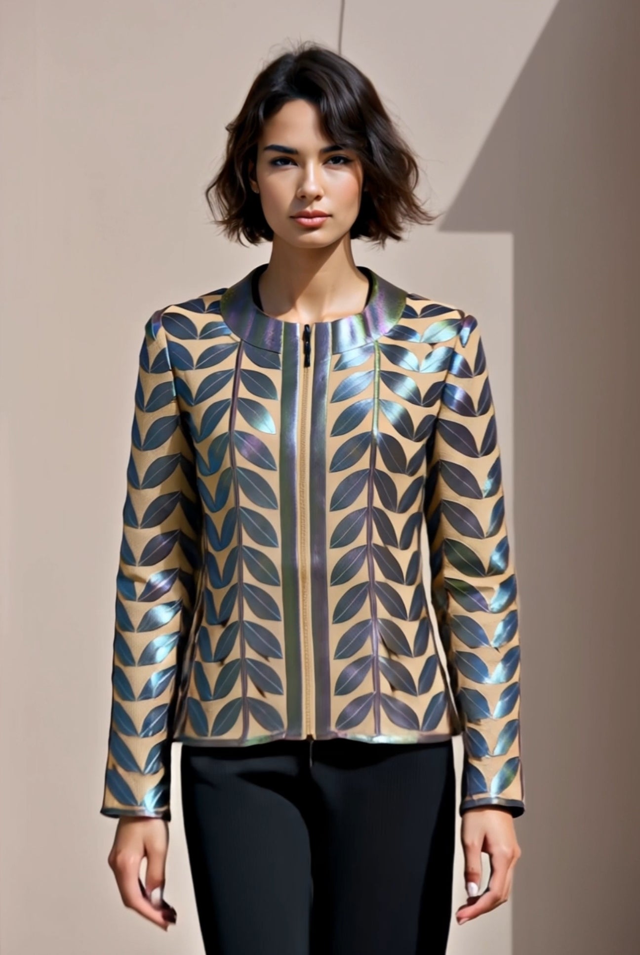 Faux Leather Jacket Womens
