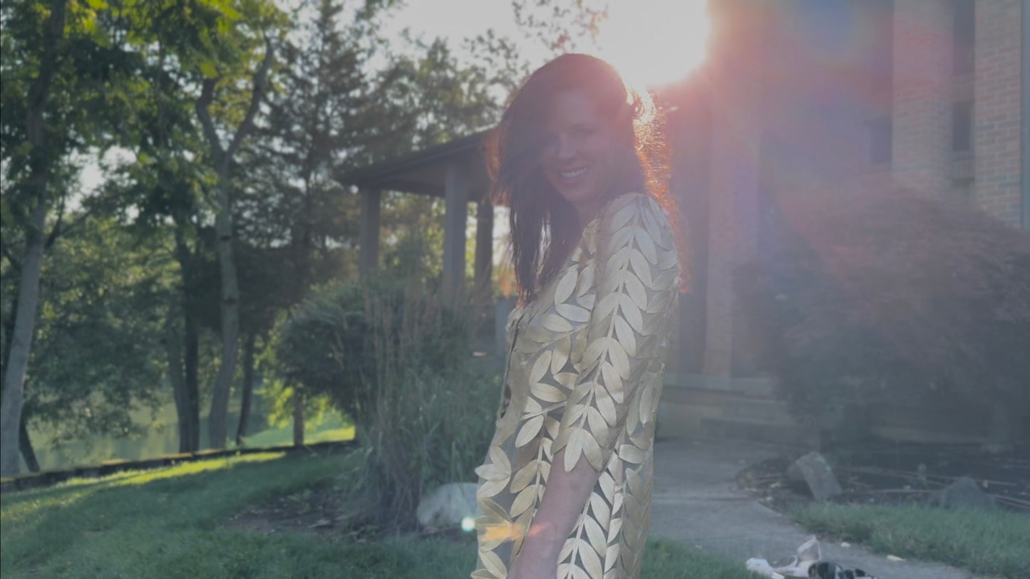Gold Faux Leather Jacket