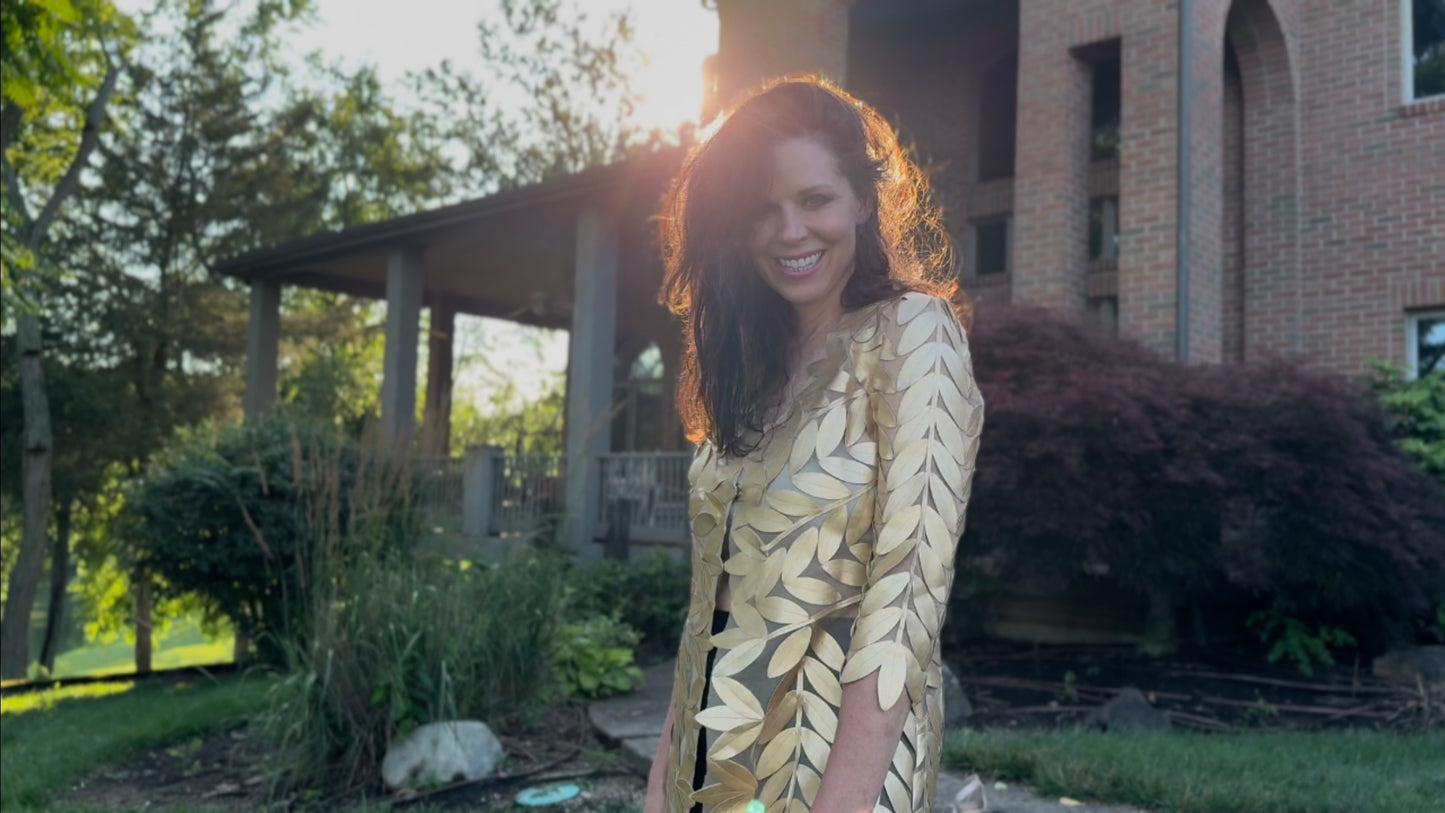 Gold Faux Leather Jacket