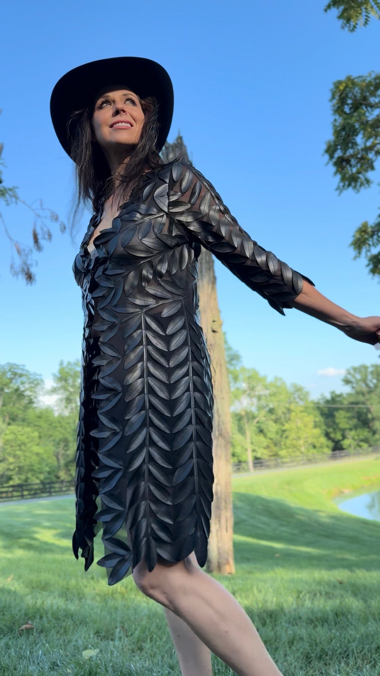 Laser Cut Faux Leather Jacket