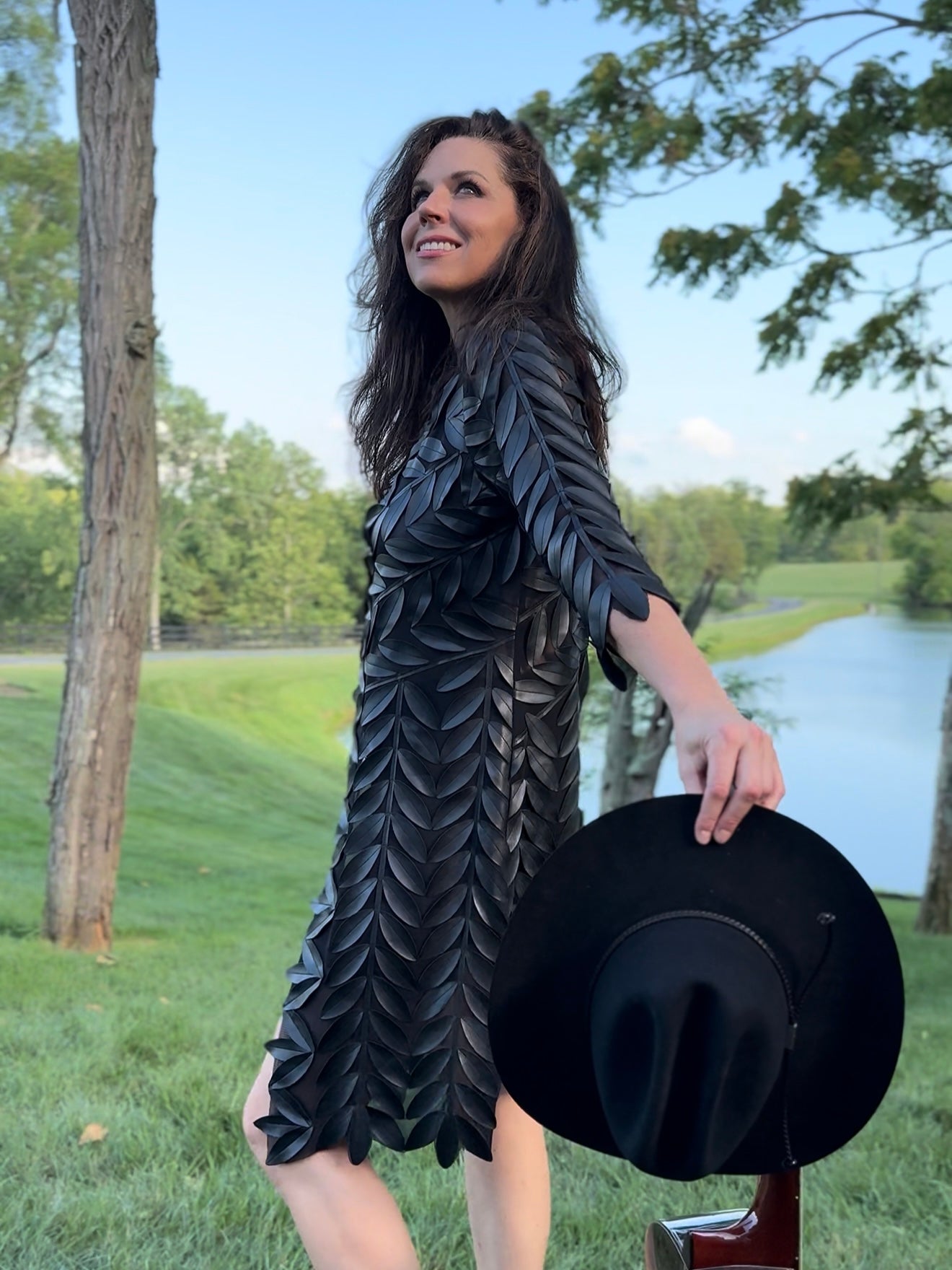 Laser Cut Faux Leather Jacket