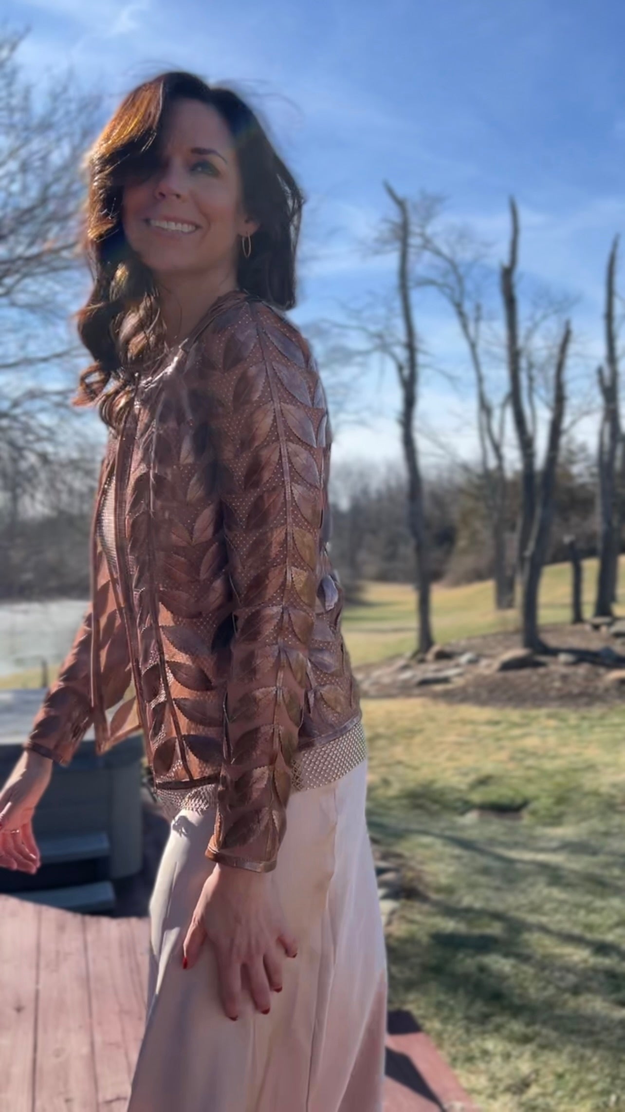 Faux Leather Jacket Womens