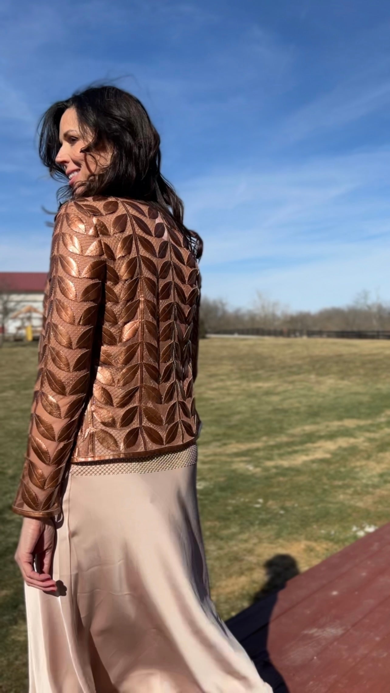 Faux Leather Jacket Womens