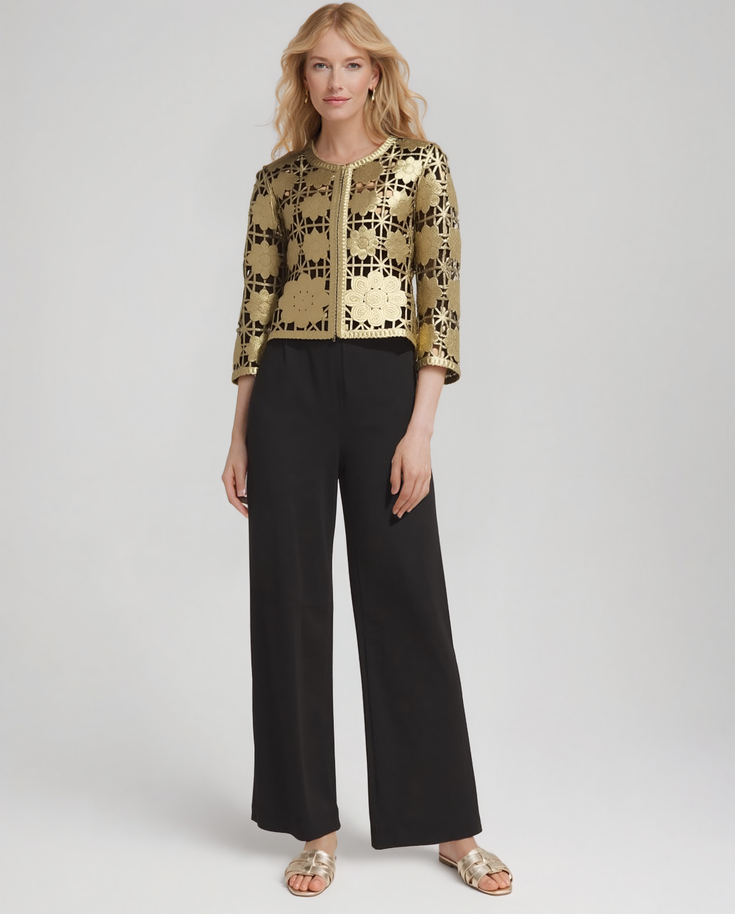 Soutache Gold foil print Bomber Jacket (Gold/Army Green)