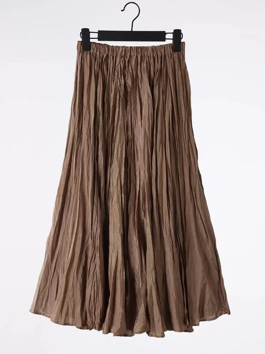 Pleated Skirt (Beige)