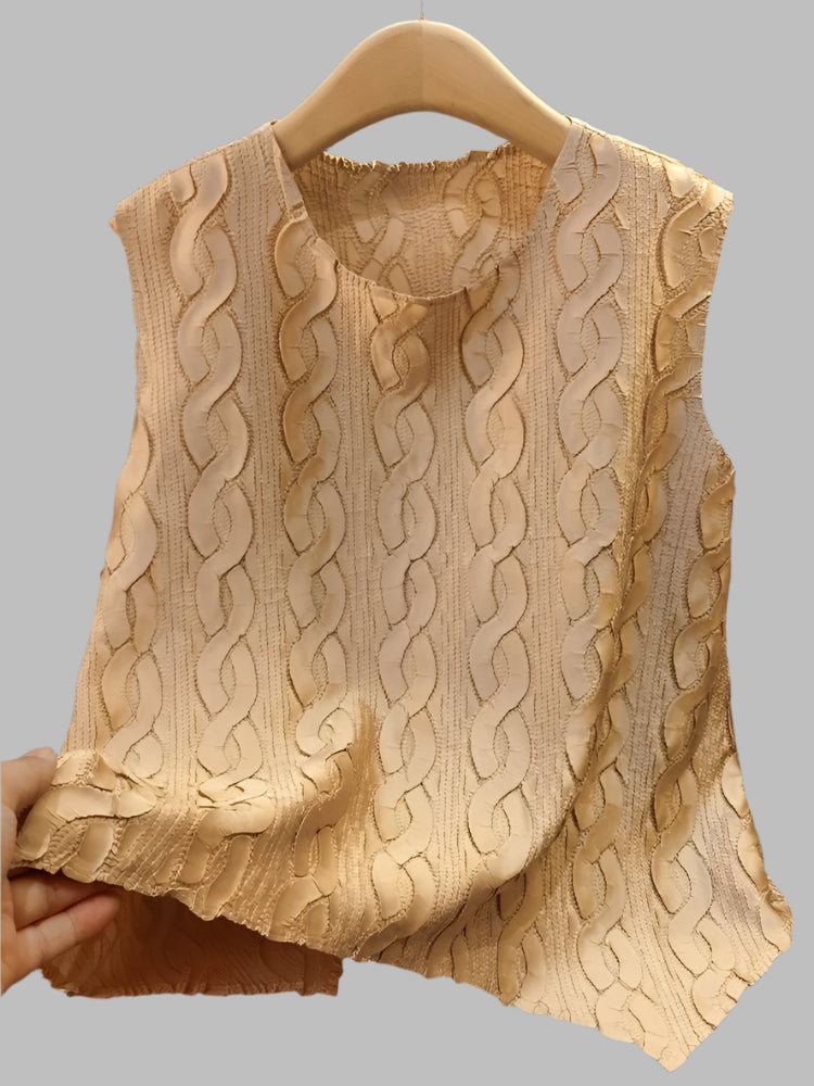 Pleated Cable top with flared Sweep (Champagne)