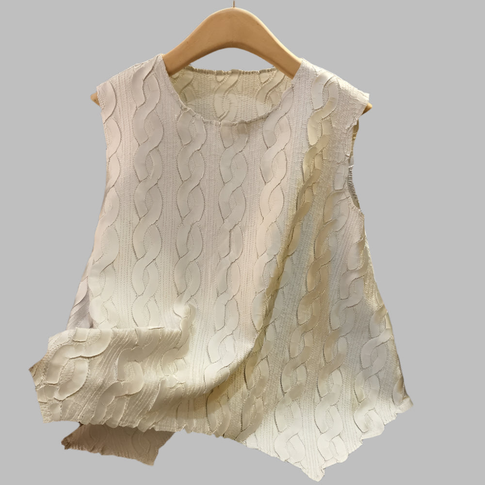Pleated Cable top with flared Sweep (Silver Grey)