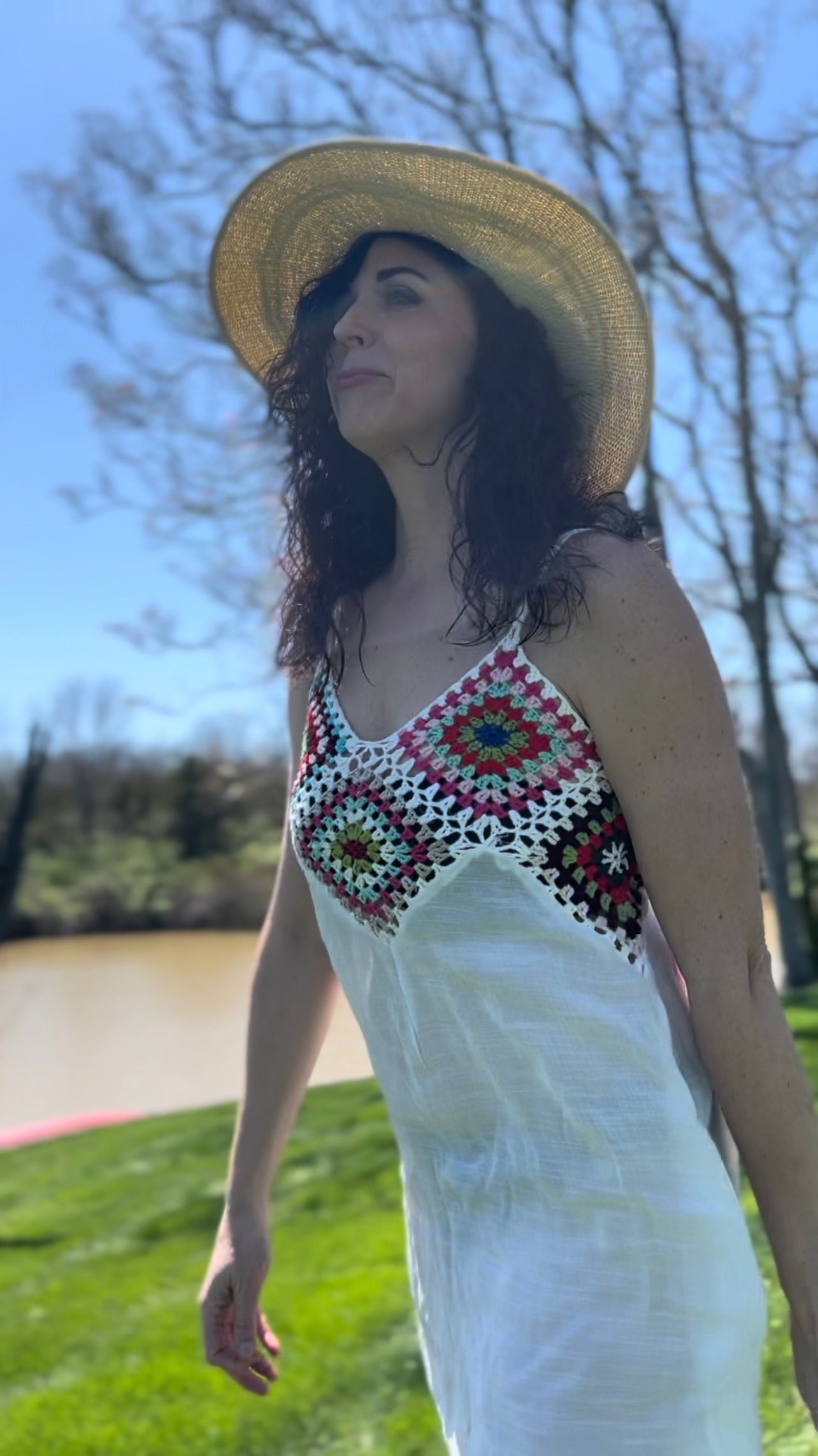 Crochet Beach Dress (White)