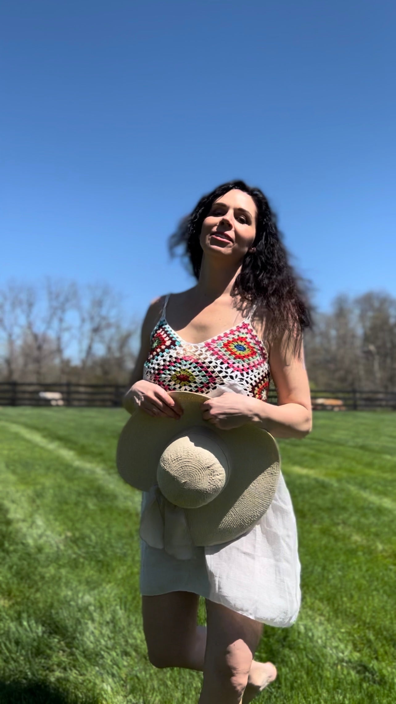 Crochet Beach Dress (White)