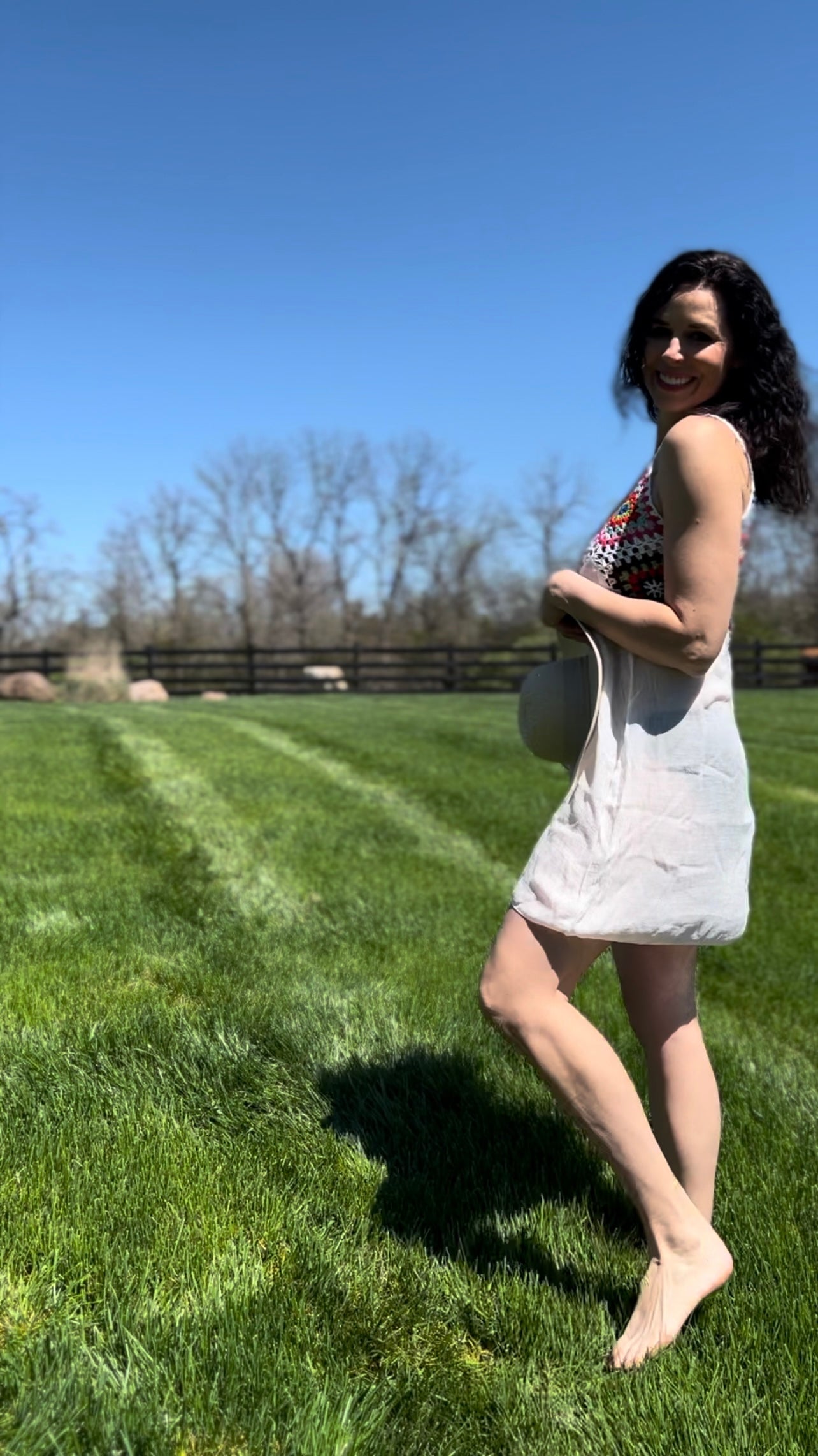 Crochet Beach Dress (White)