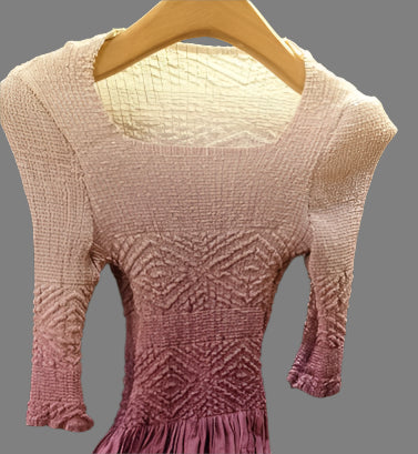 Pleated dress Ombre
