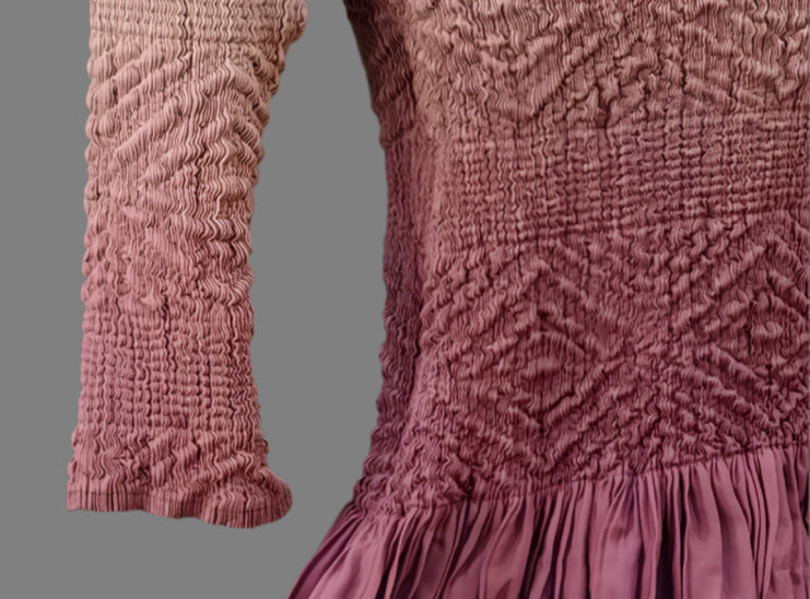 Pleated dress Ombre