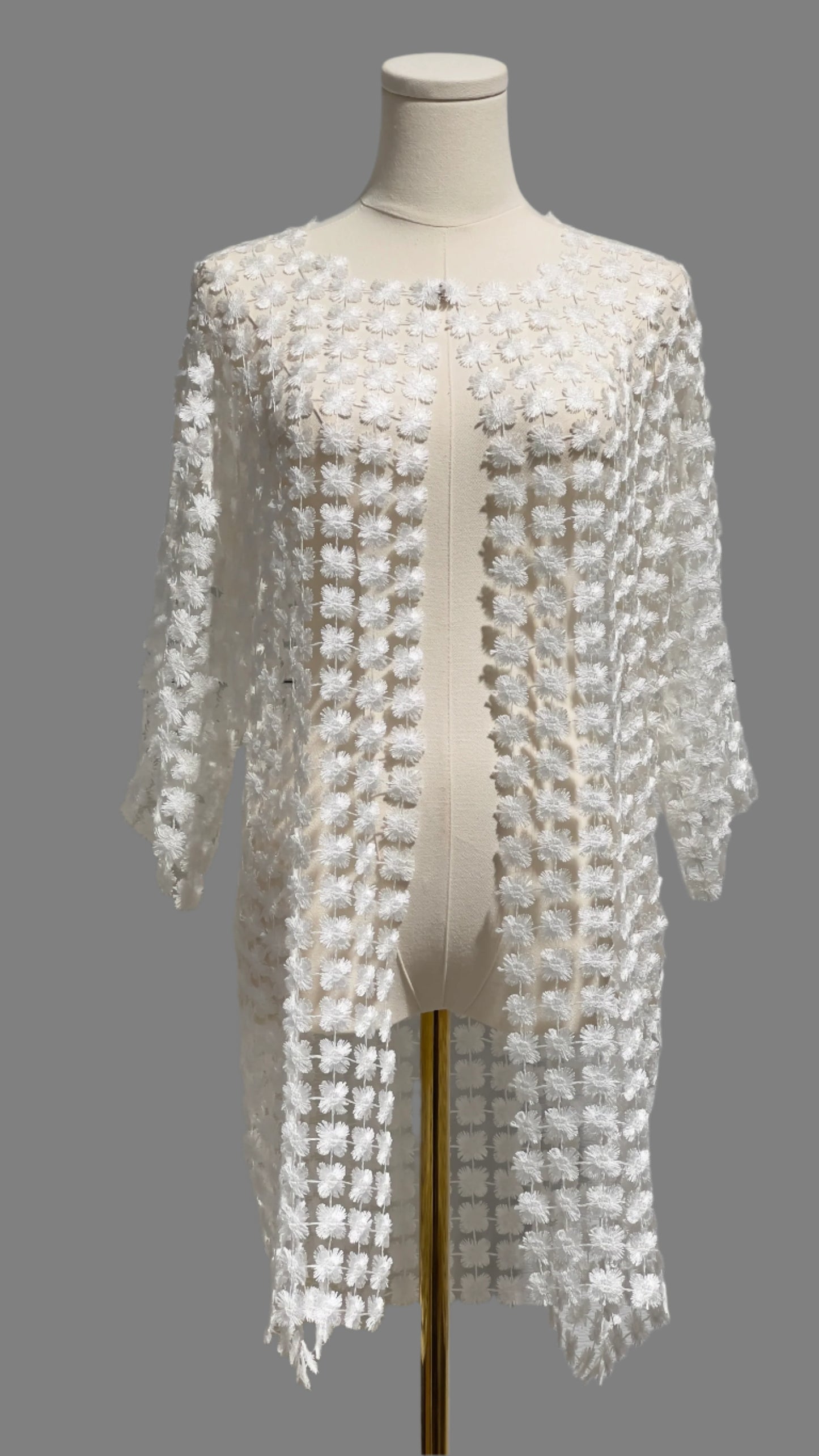 Long Lace coverup (Cream)