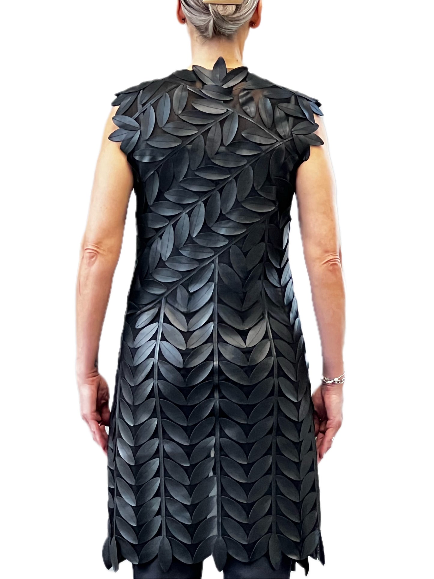 Faux Leather leaves vest