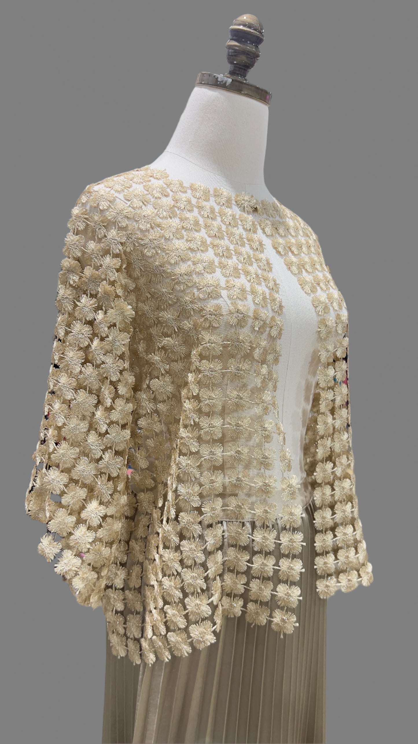 Short Lace Jacket (Champagne )