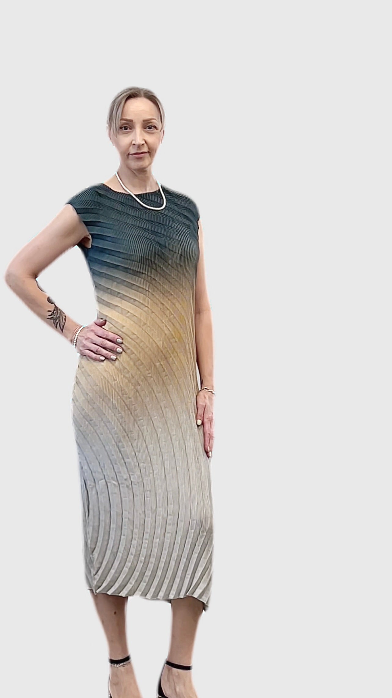 Pleated Sleeveless mermaid dress
