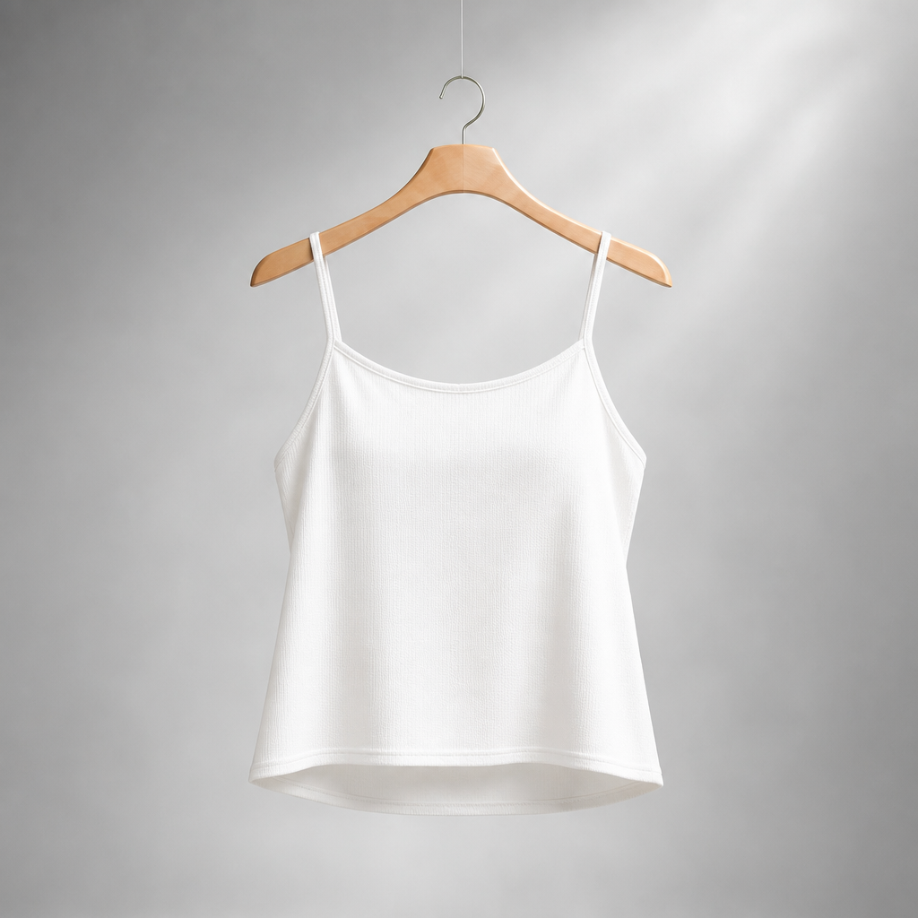 Diamond Mesh 3/4 sleeve top with matching Camisole (white)