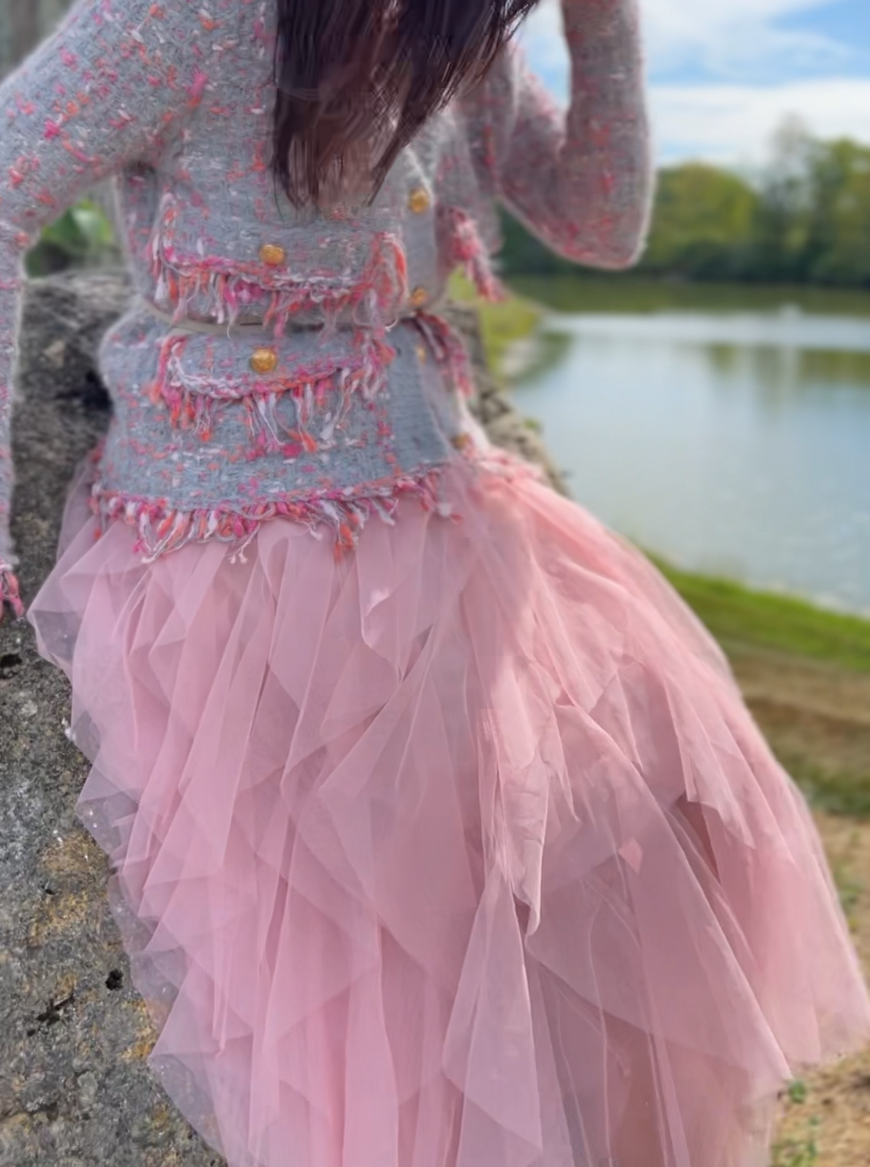 Fairy mesh Skirt (Pink)