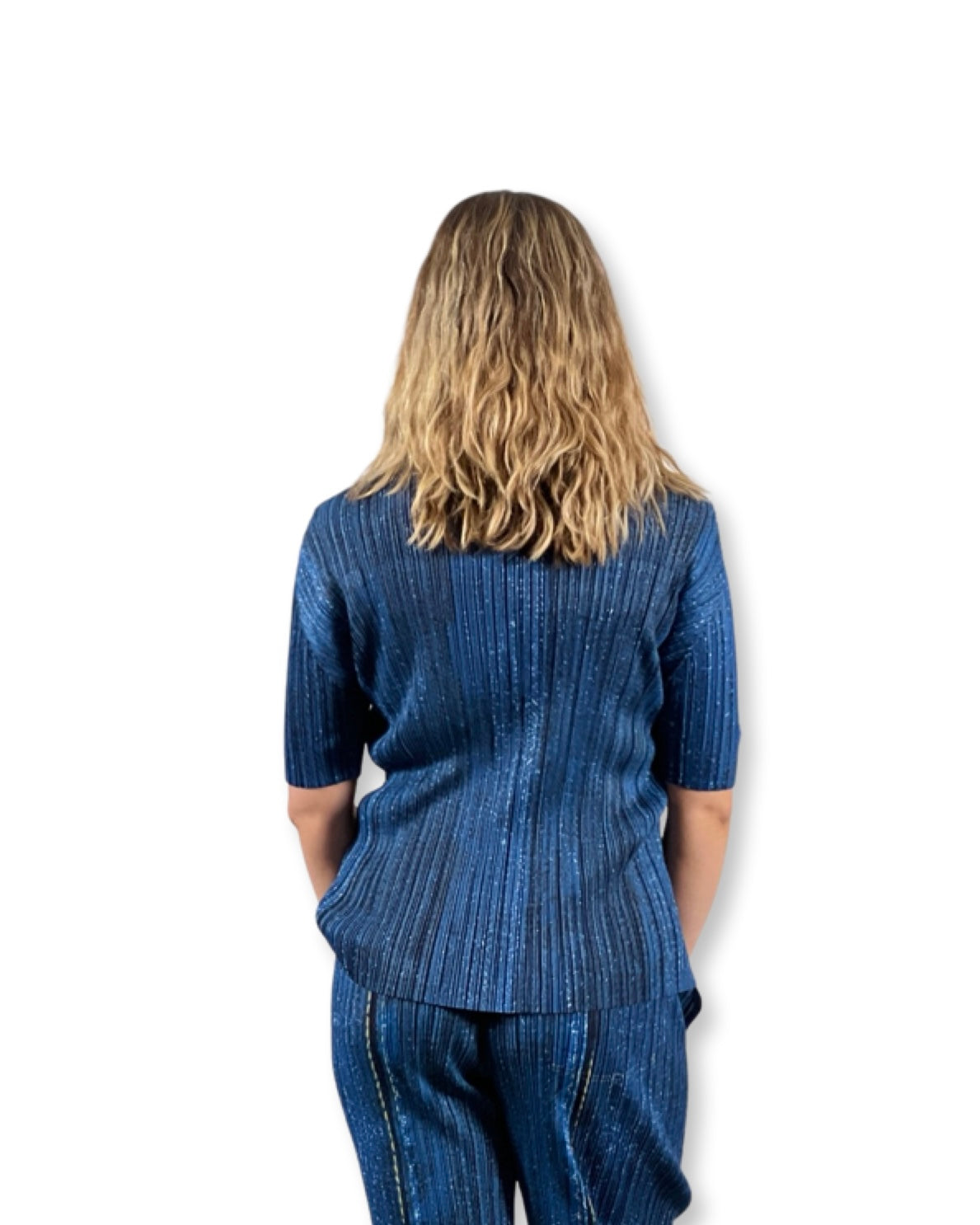 Denim Look Pleating pocket shirt