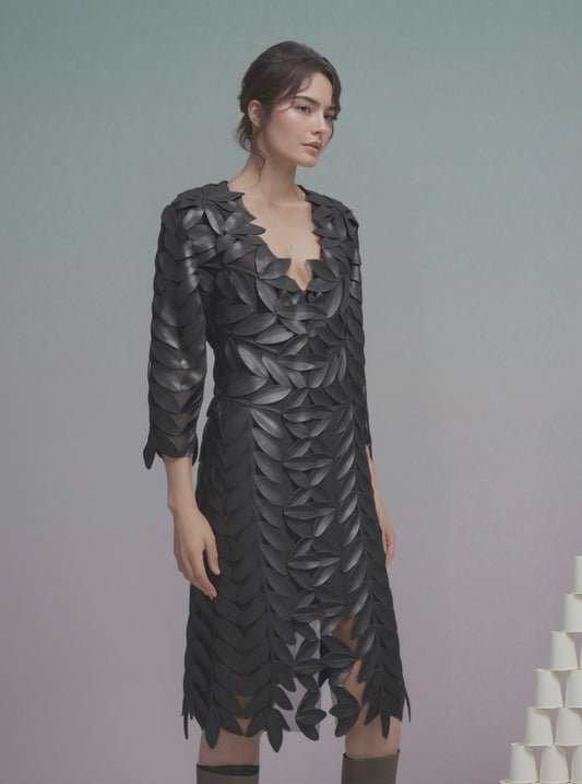 Laser Cut Faux Leather Jacket