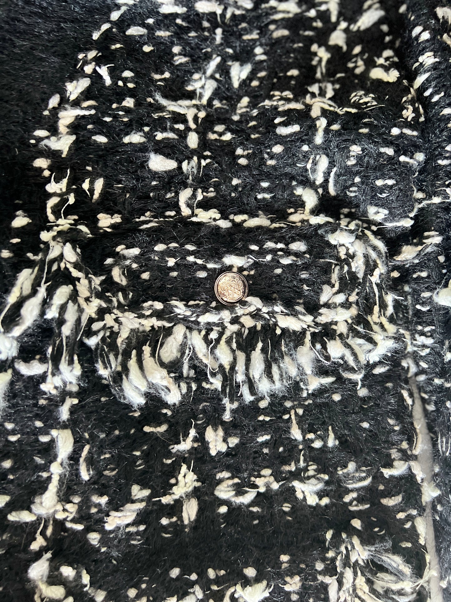 Sweater knit Tweed Jacket (Black.white)