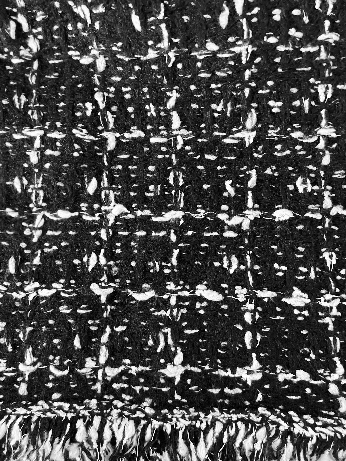 Sweater knit Tweed Jacket (Black.white)