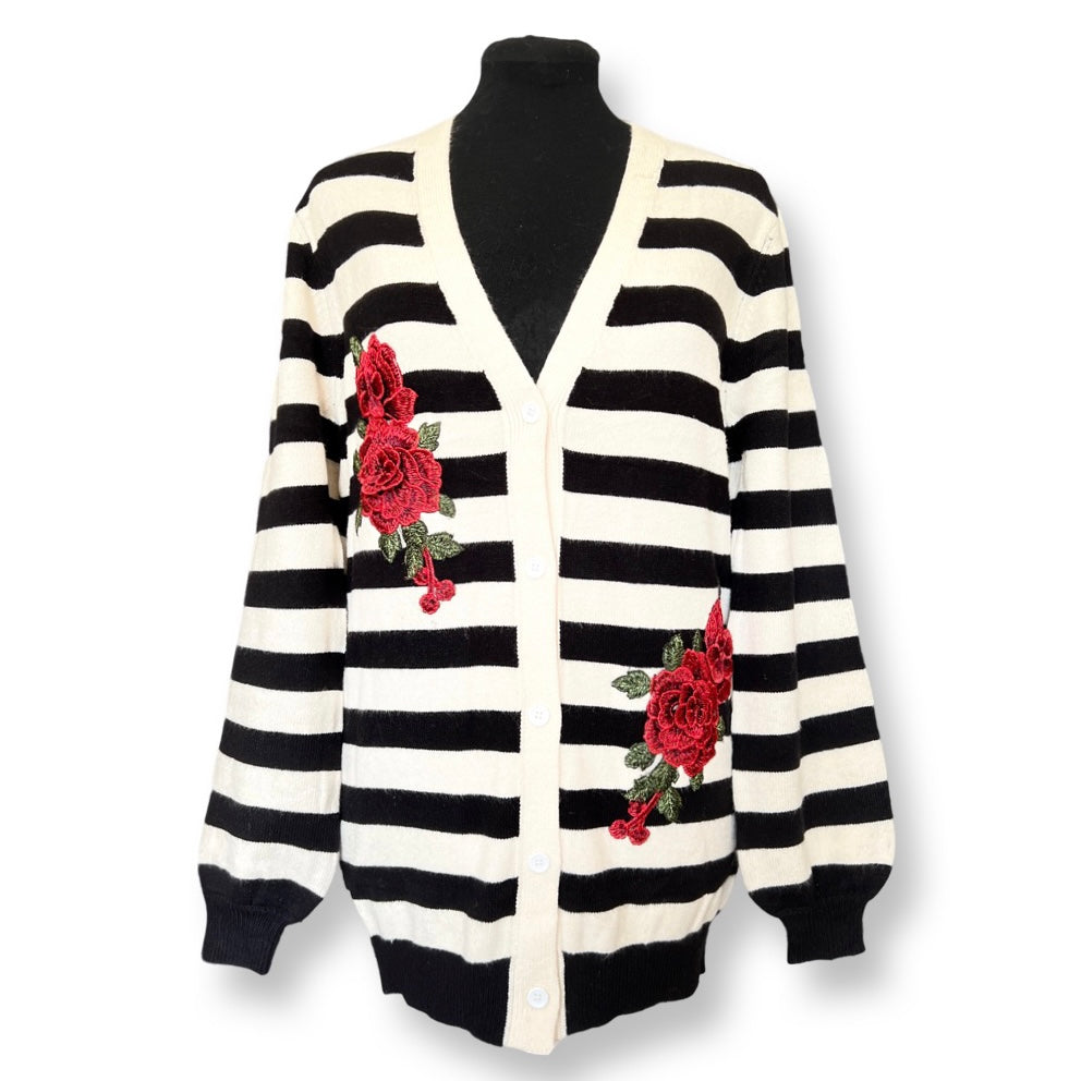 Sweater knit Strip & Rose Cardigan