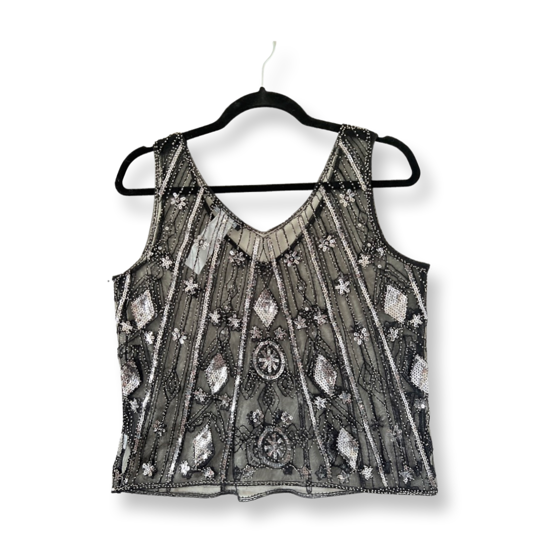 sequin embroidery tank