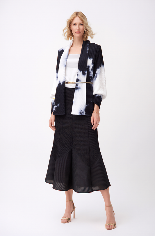 Pleating Jacket- Shawl Collar - Watercolor