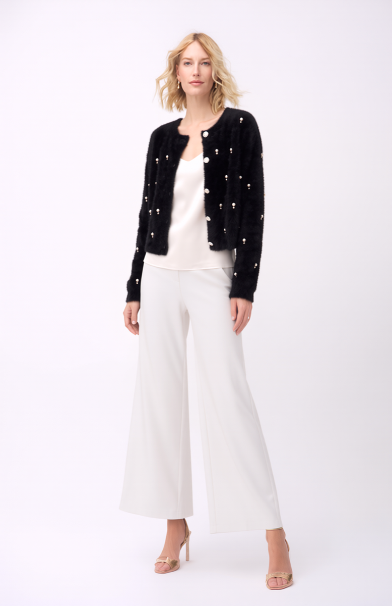 Fluffy Diamonds&Pearls Bolero - Black