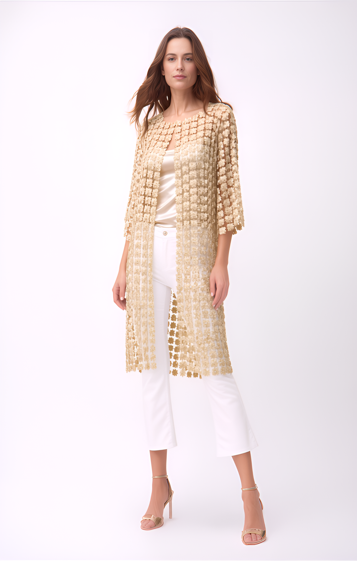 Long Lace jacket  (Champagne)