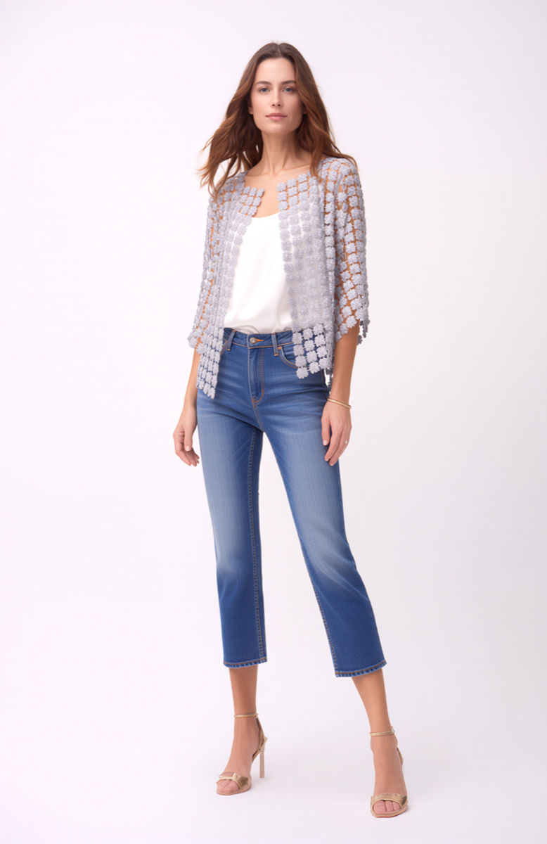 Short Lace jacket  (Silver Grey)