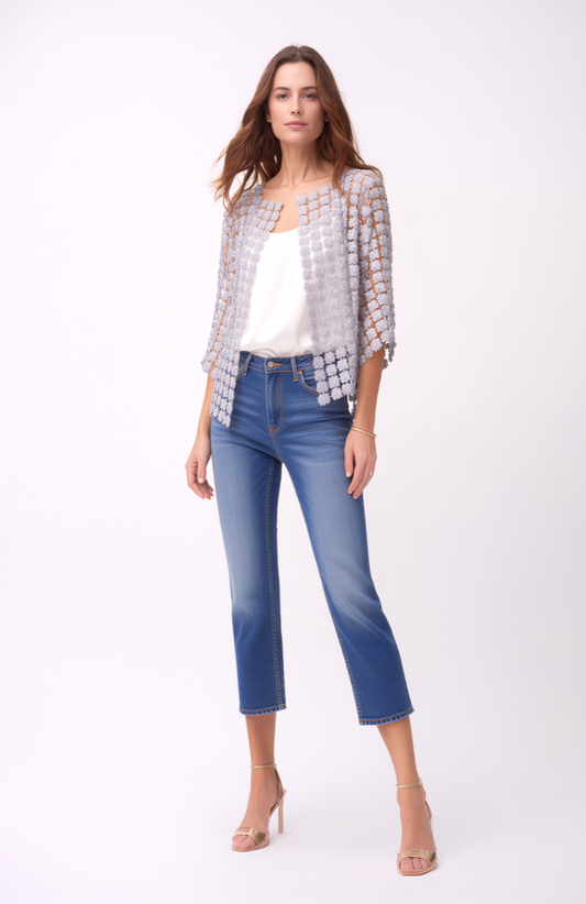 Short Lace jacket  (Silver Grey)