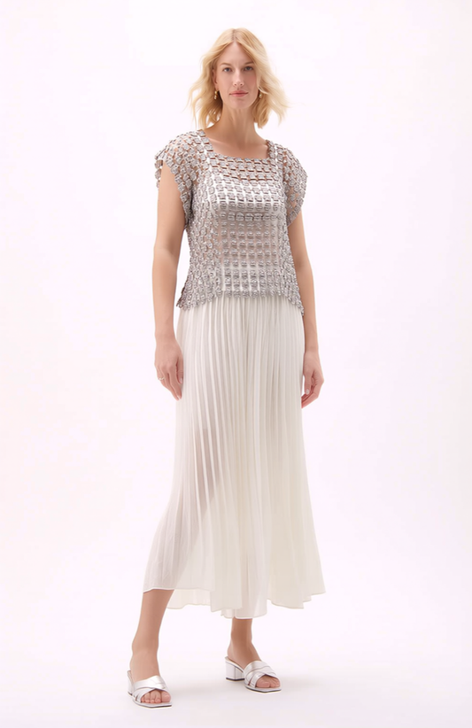 Lace Vest  (Silver)