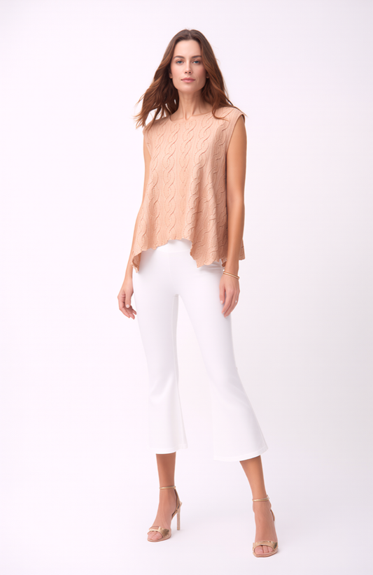 Pleated Cable top with flared Sweep (Champagne)