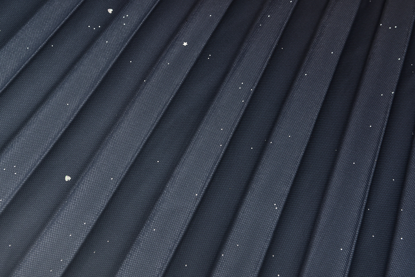 pleating mesh Skirt with ombre effect and glitters (Black)