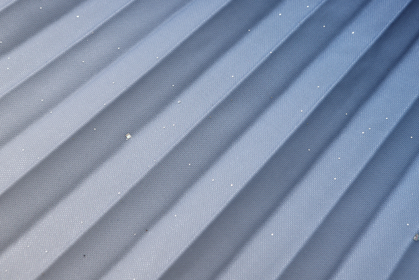 pleating mesh Skirt with ombre effect and glitters (Midnight Blue)