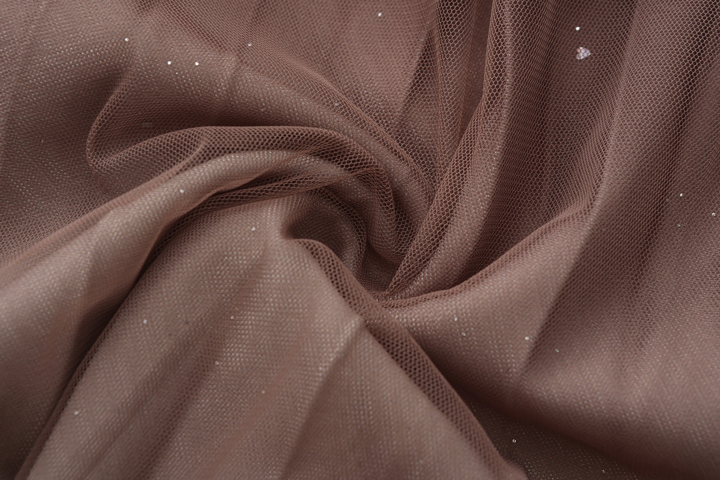 pleating mesh Skirt with ombre effect and glitters (Coffee)