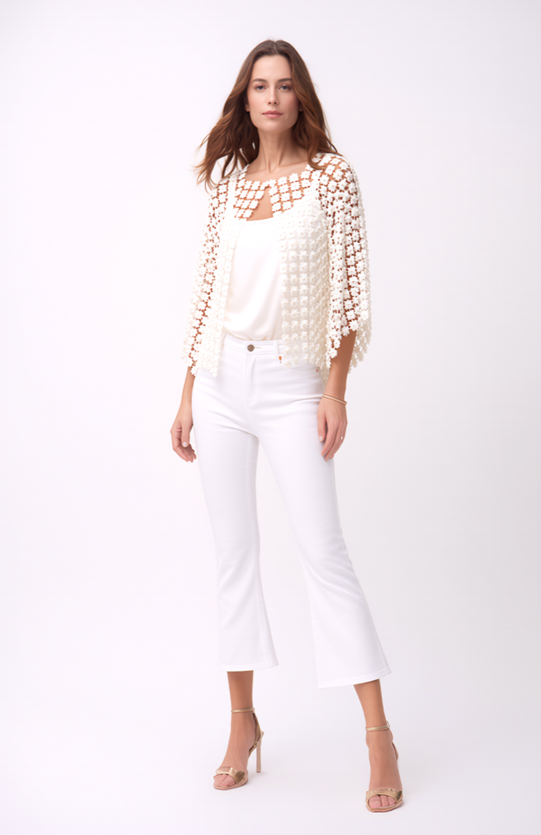 Lace  short Jacket  (White)