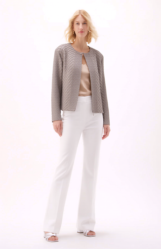 Pleating Jacket- Waffle Weave (Grey)