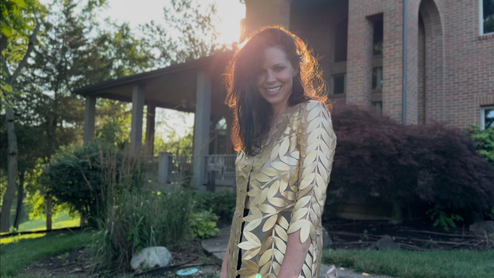 Gold Faux Leather Jacket