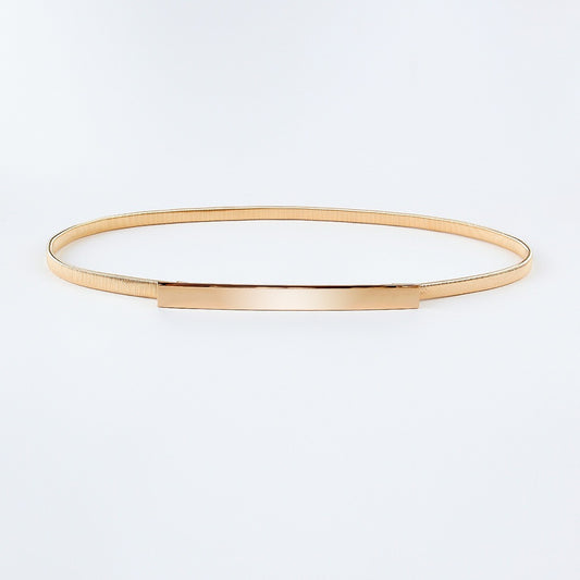 Metal Stretchable Belt (Gold) - Wide