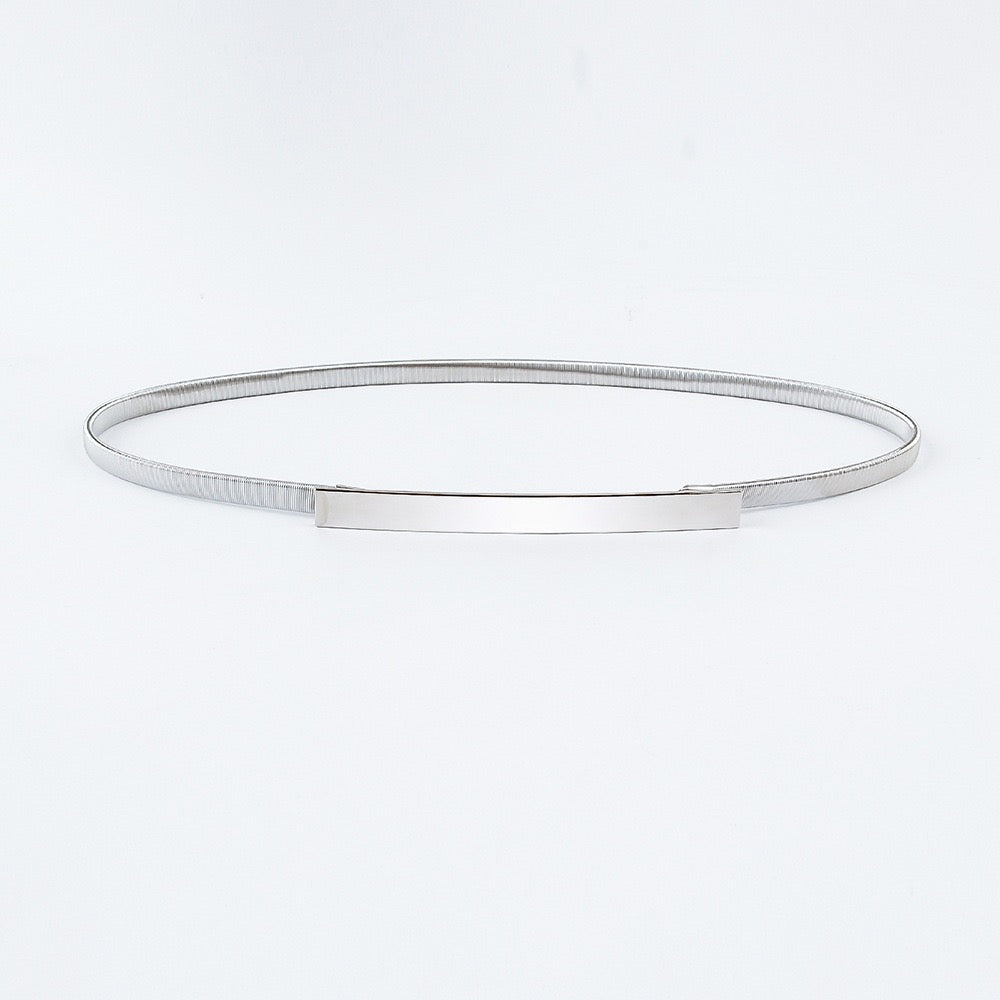 Metal Stretchable Belt (Gold) - Wide