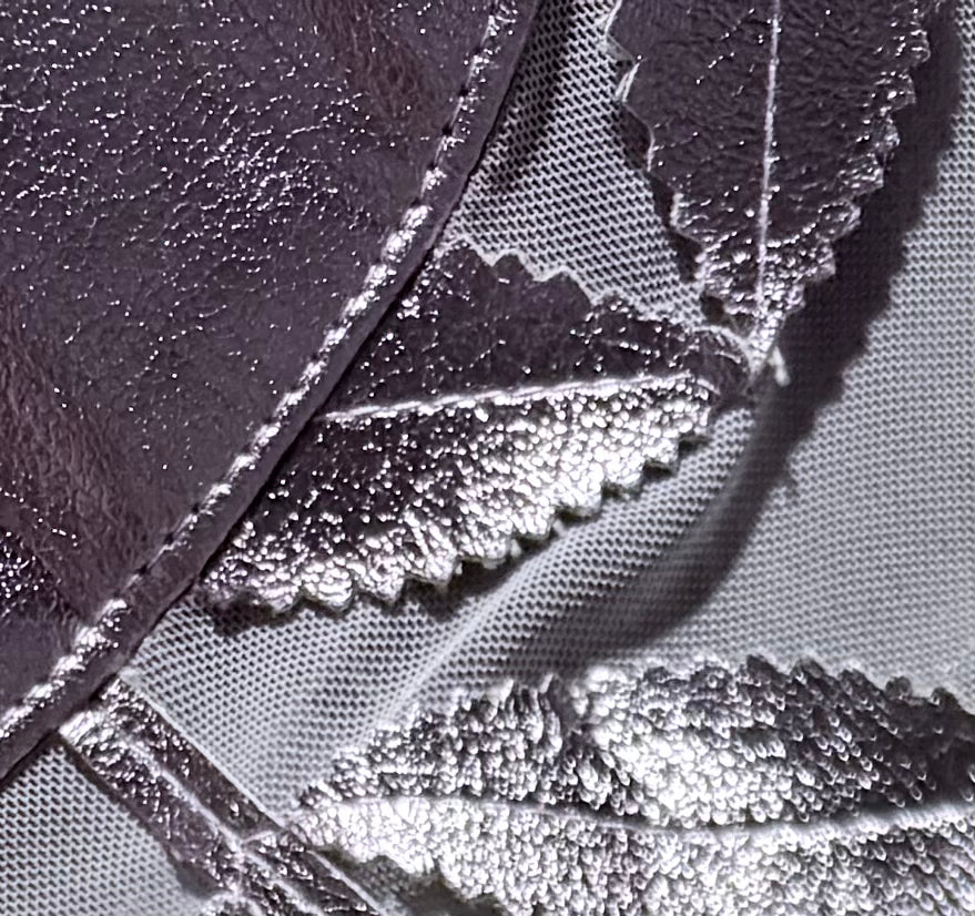 Faux Leather leaves Jacket